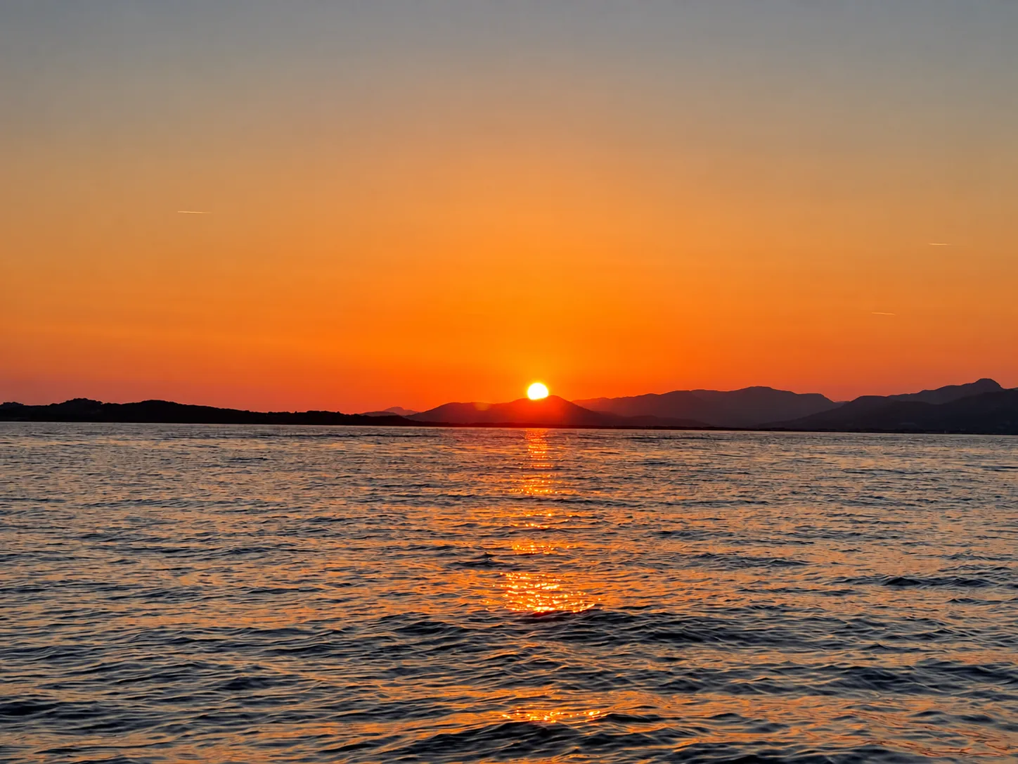 Coucher de soleil en mer