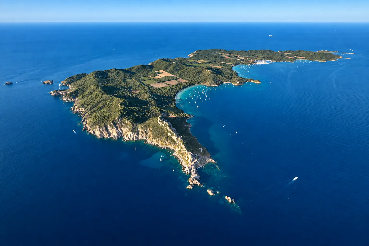 Vue aérienne de Porquerolles